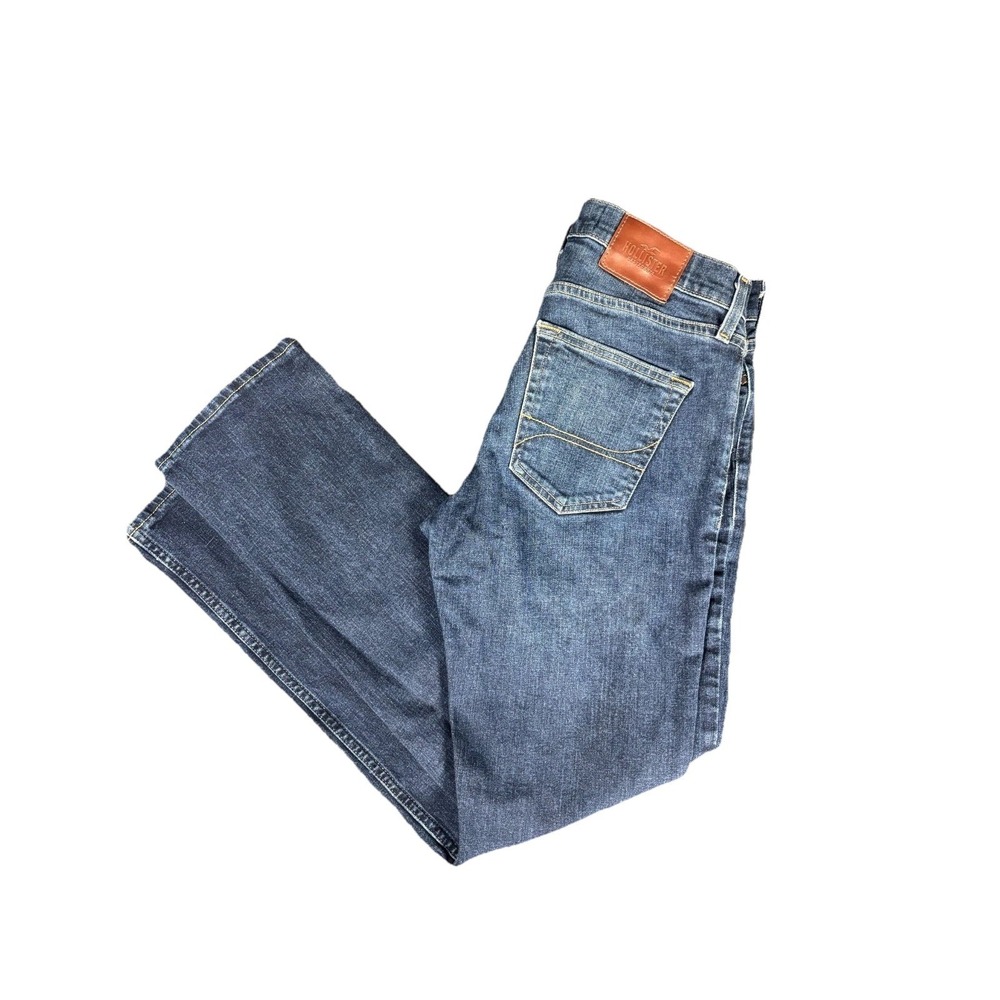 Hollister Epic Flex Straight Jeans Men's 30x32 Blue Slim Fit Dark-Wash 5-Pocket